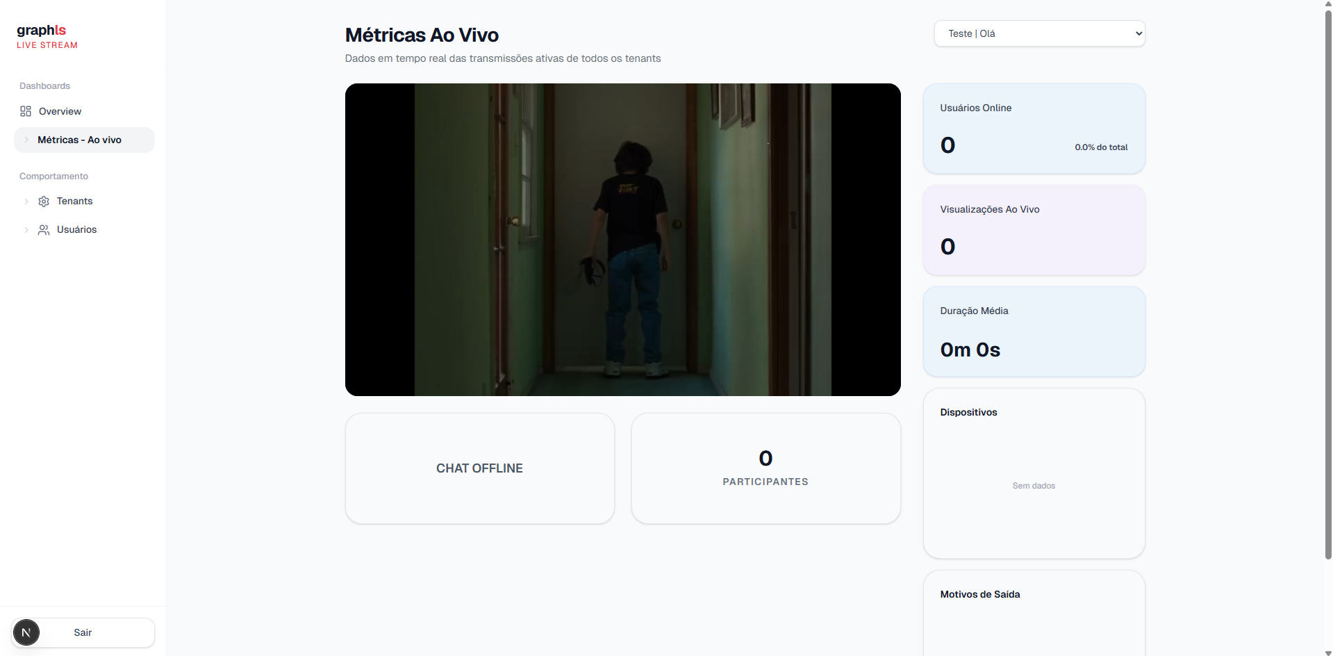 Graphis Streaming Platform Interface